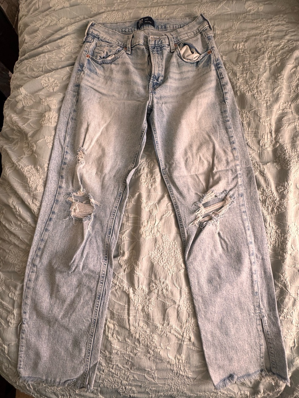 GAP Light Blue Distressed Boyfriend Jeans